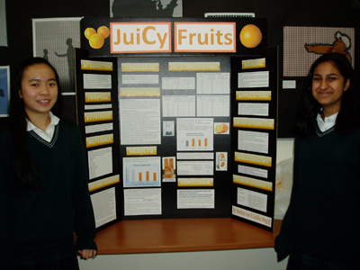 Marisa and Sabiha and their Vitamin C project